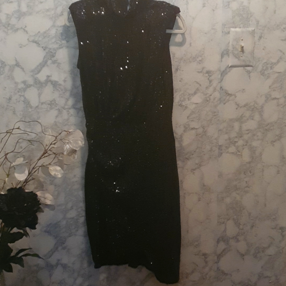 Black sequined dress